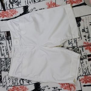 White House Black Market White Bermuda Shirts Sz 10